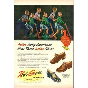1946 Red Goose Shoes Vintage Print Ad (L7)